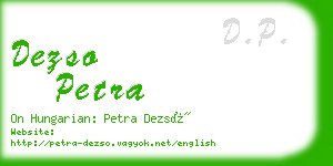 dezso petra business card